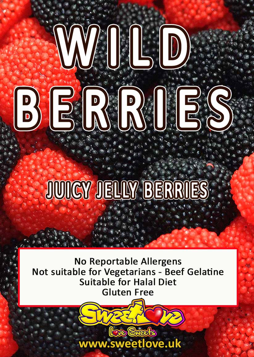 Vending label for Wild Berries.